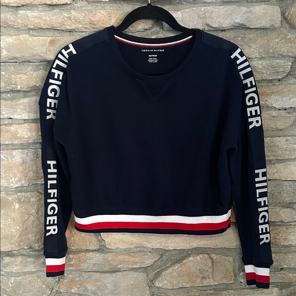 Tommy Hilfiger Tops - Tommy Hilfiger Navy Sweatshirt with Red and White Accents. XS